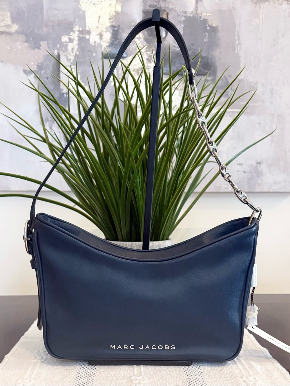 Marc Jacobs Tempo Navy Smooth Leather Hobo